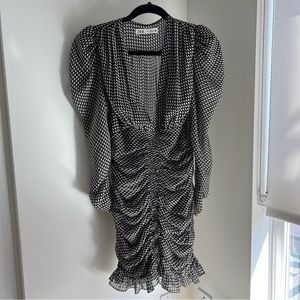 ZARA Ruched Patterned Dress